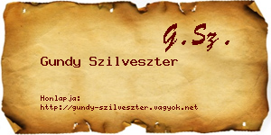 Gundy Szilveszter névjegykártya