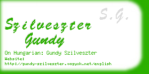 szilveszter gundy business card